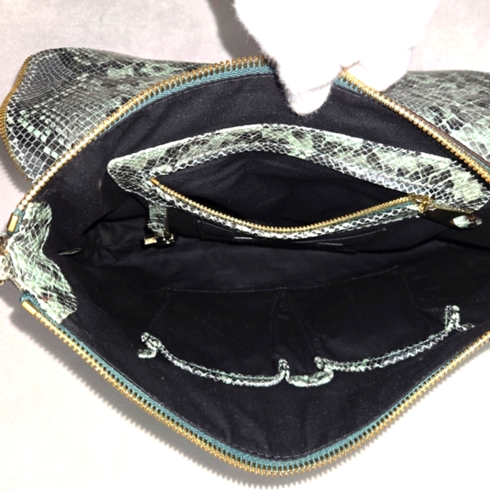 EUC Rebecca Minkoff Collection Limited Edition Cali Green Python - Picture 9 of 15